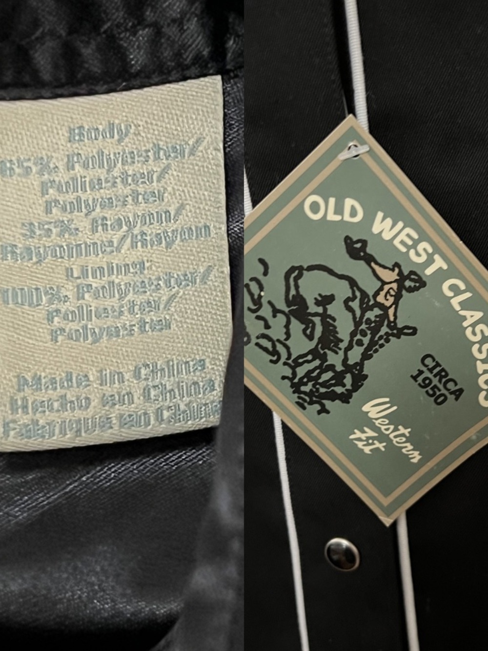 Roper Old West Classics Western Embroidered Show/Rodeo Button Down Shirt NWT - Picture 6 of 6